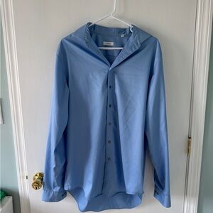 Calvin Klein Men's Casual Light Blue Button Down Shirt